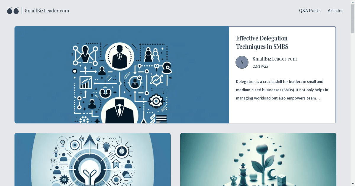 SmallBizLeader.com Launches as a Transformative Resource for Small Business Leaders