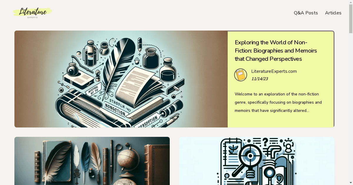 LiteratureExperts.com Bridges Past and Present in Literary Exploration