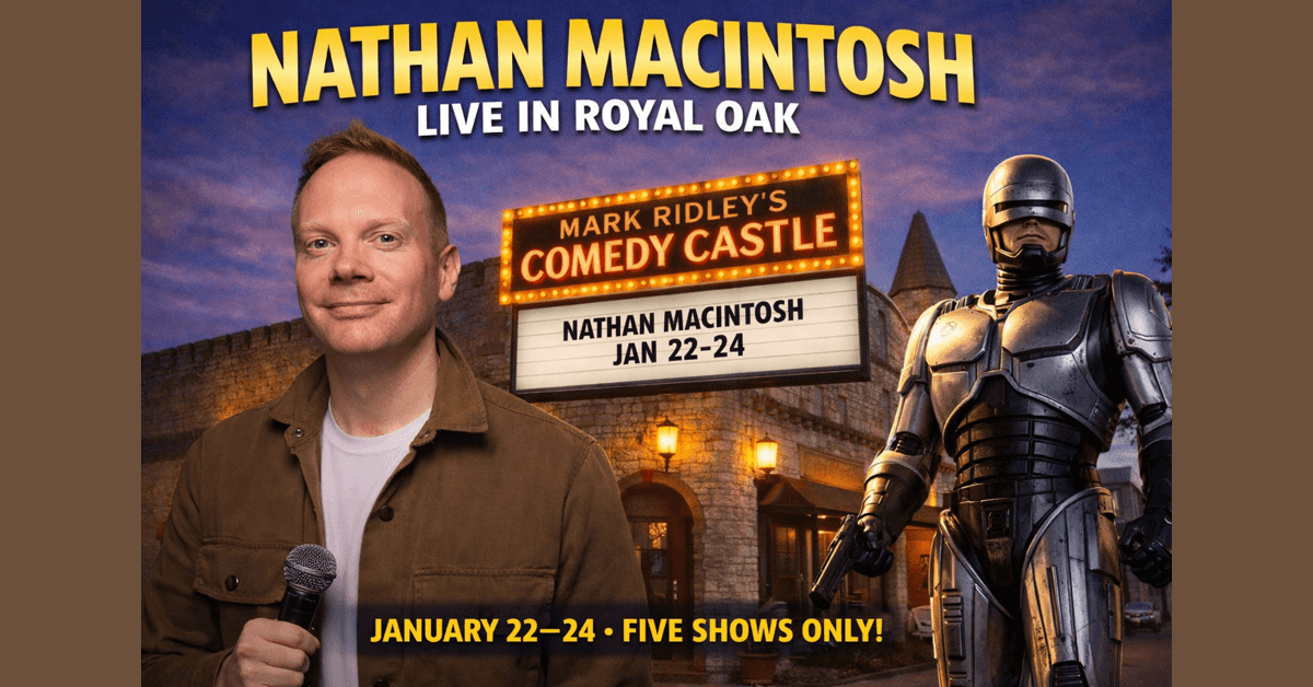 Nathan Macintosh Returns to Comedy Castle for Five-Show Run in Royal Oak