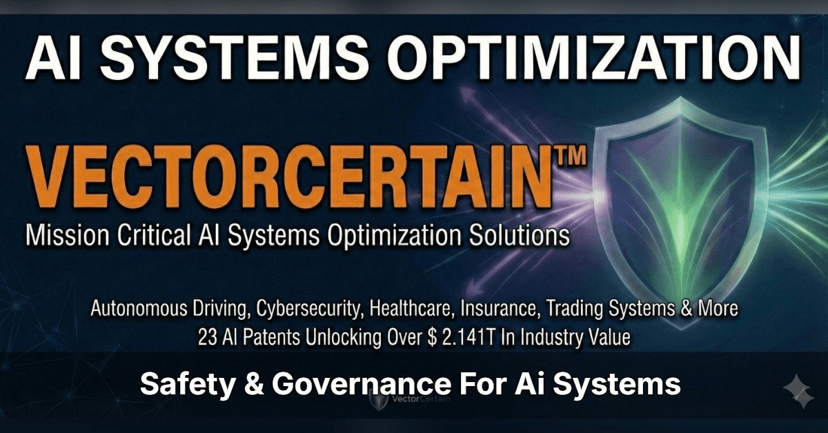 VectorCertain's Pre-Emptive Governance Solution Ignored as AI Agent Security Crisis Unfolds