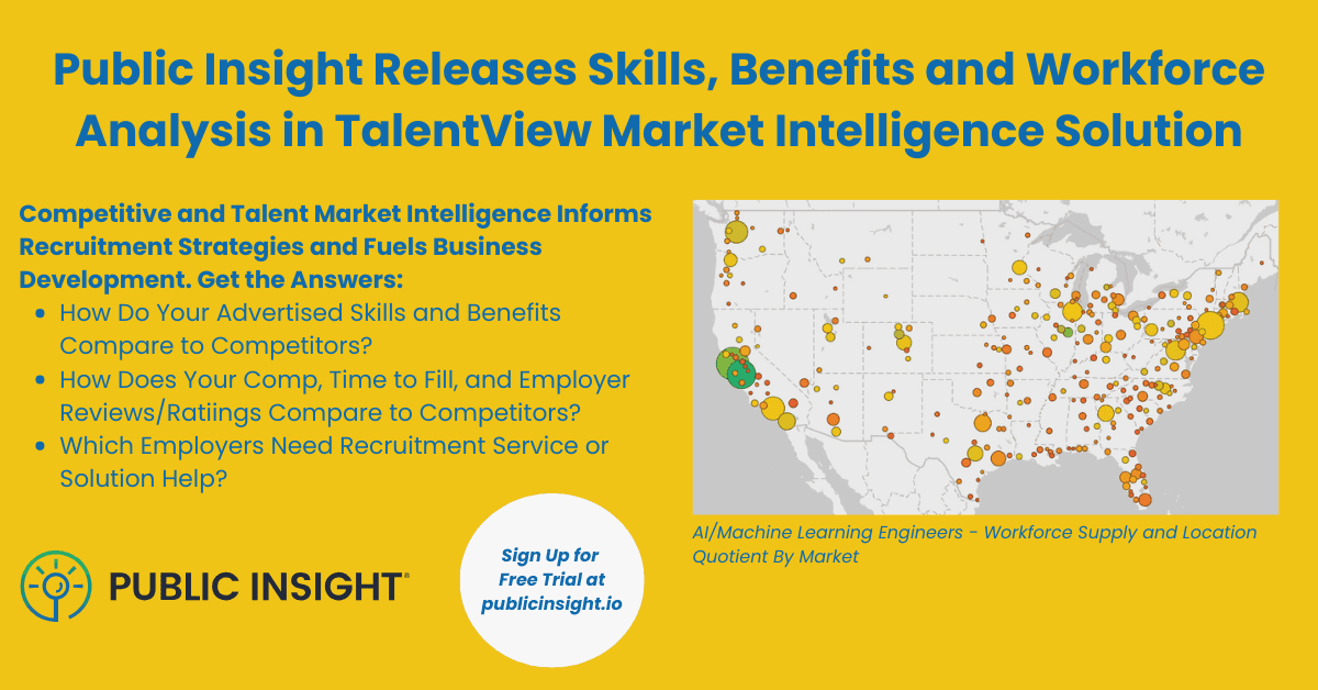 Public Insight Enhances TalentView with Advanced Workforce Analytics for Competitive Intelligence
