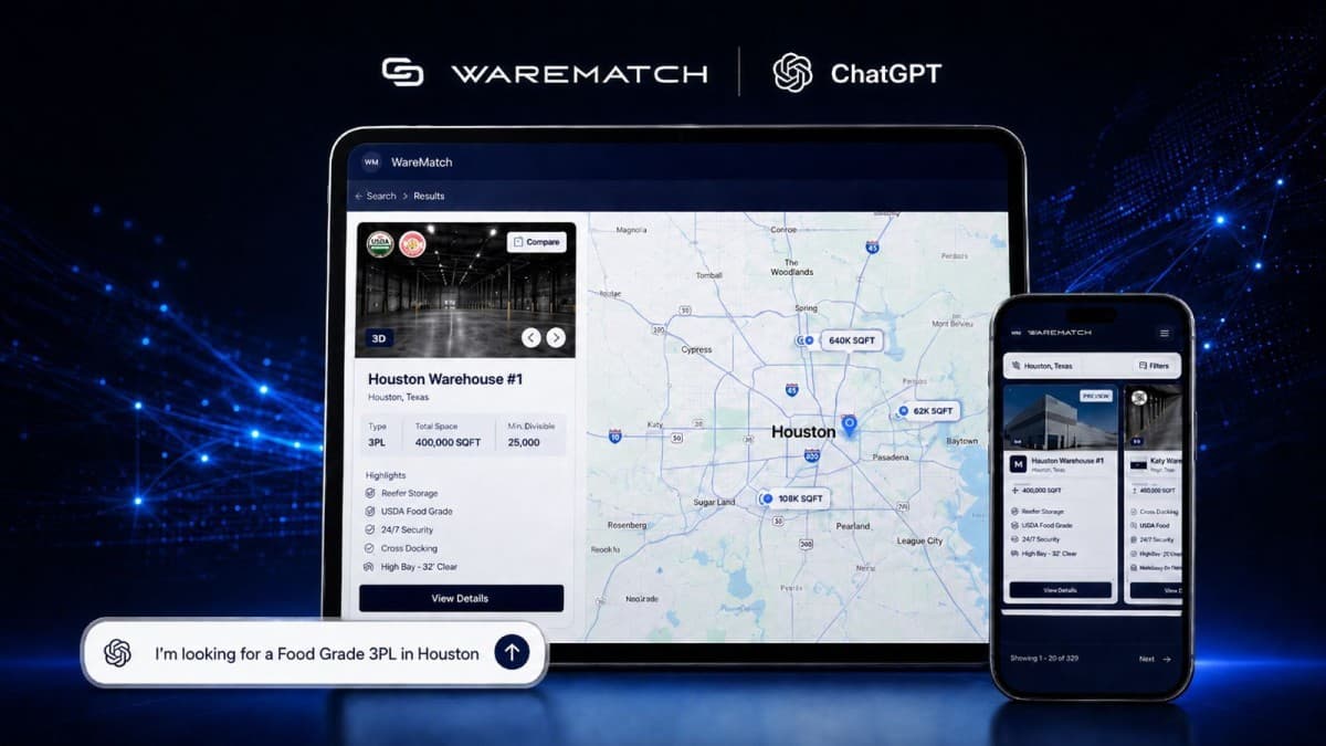 WareMatch Launches on ChatGPT App Store, Enables AI-Powered 3PL Discovery