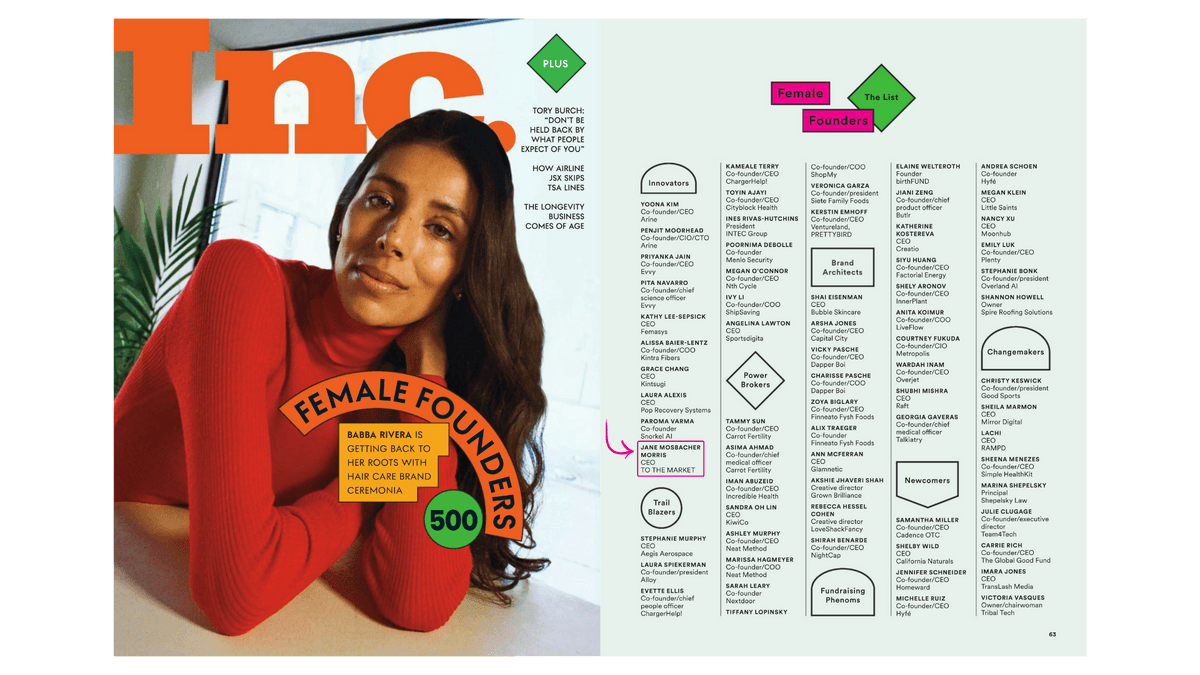 Jane Mosbacher Morris Recognized in Inc. Magazine's 2025 Female Founders 500 for Leadership in Responsible Sourcing