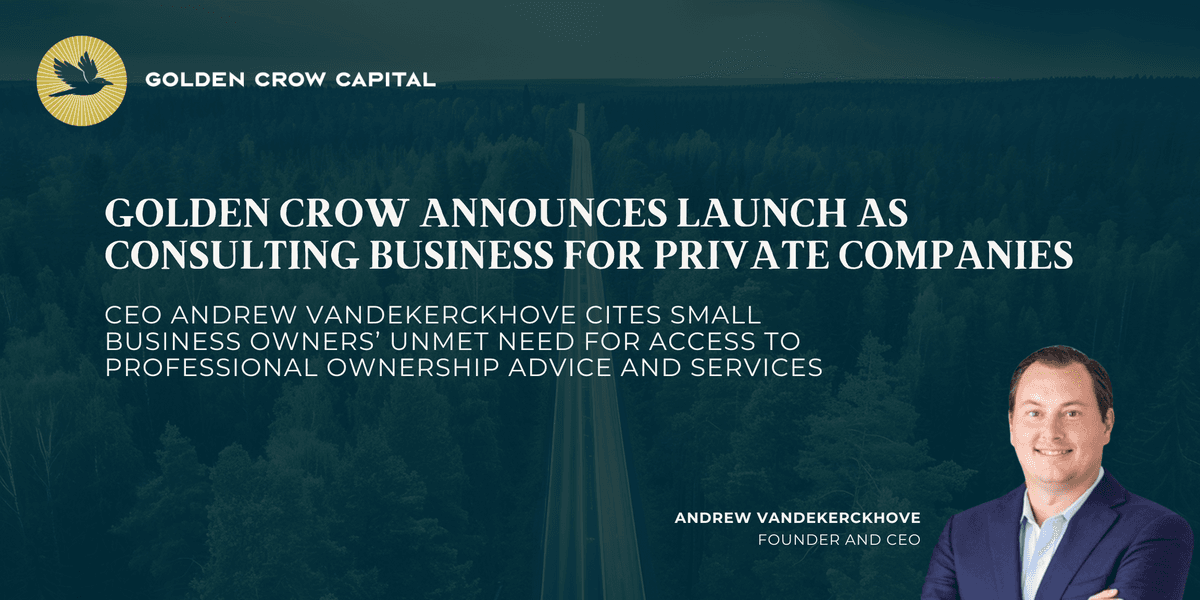 Golden Crow Consulting Launches to Empower Private Businesses with Strategic Growth Services