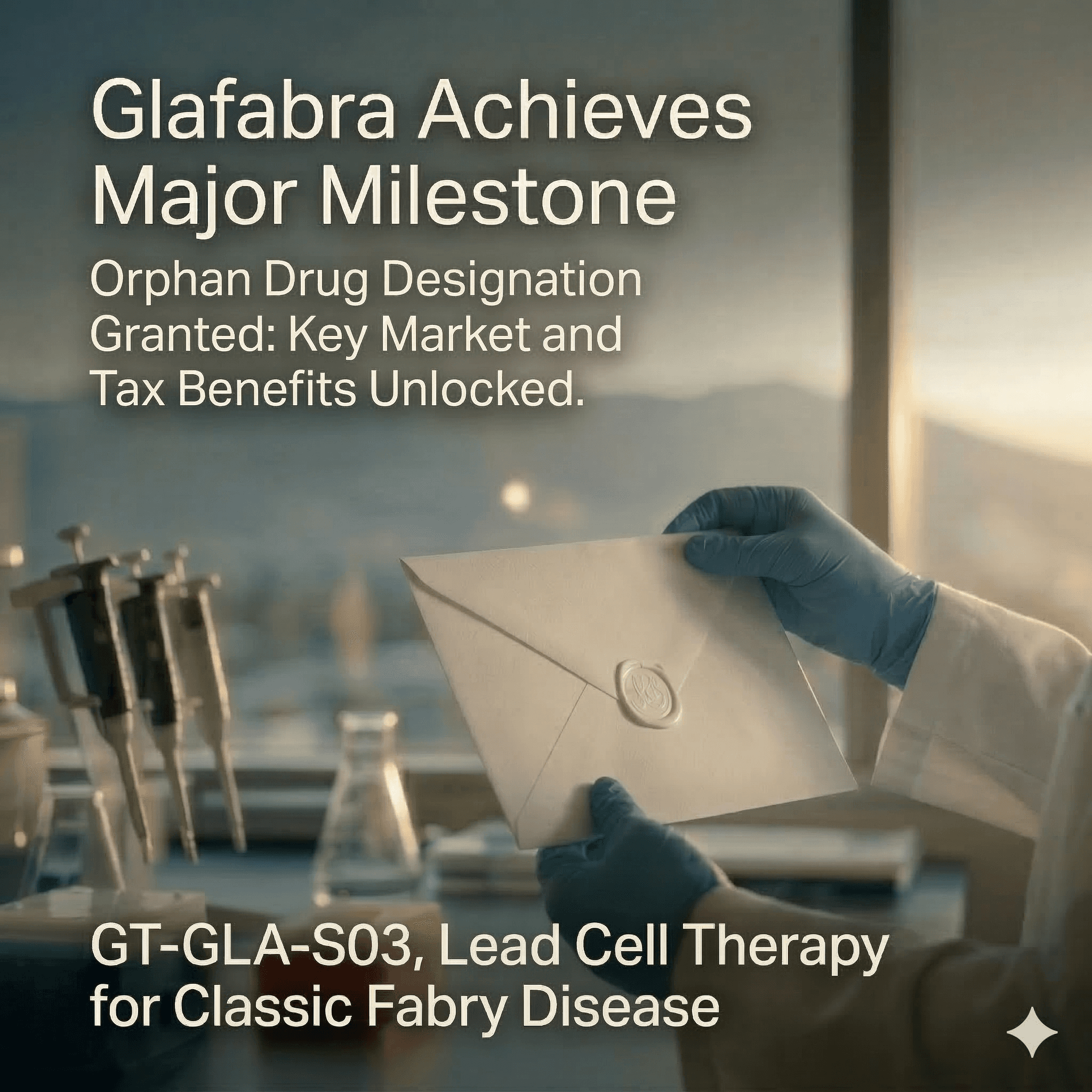 Glafabra Therapeutics Receives FDA Orphan Drug Designation for Redosable Fabry Disease Cell Therapy