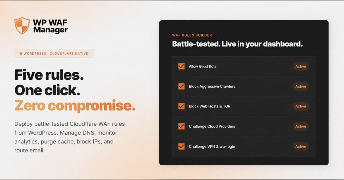 New WordPress Plugin Brings Cloudflare Firewall Management Directly Into Admin Dashboard