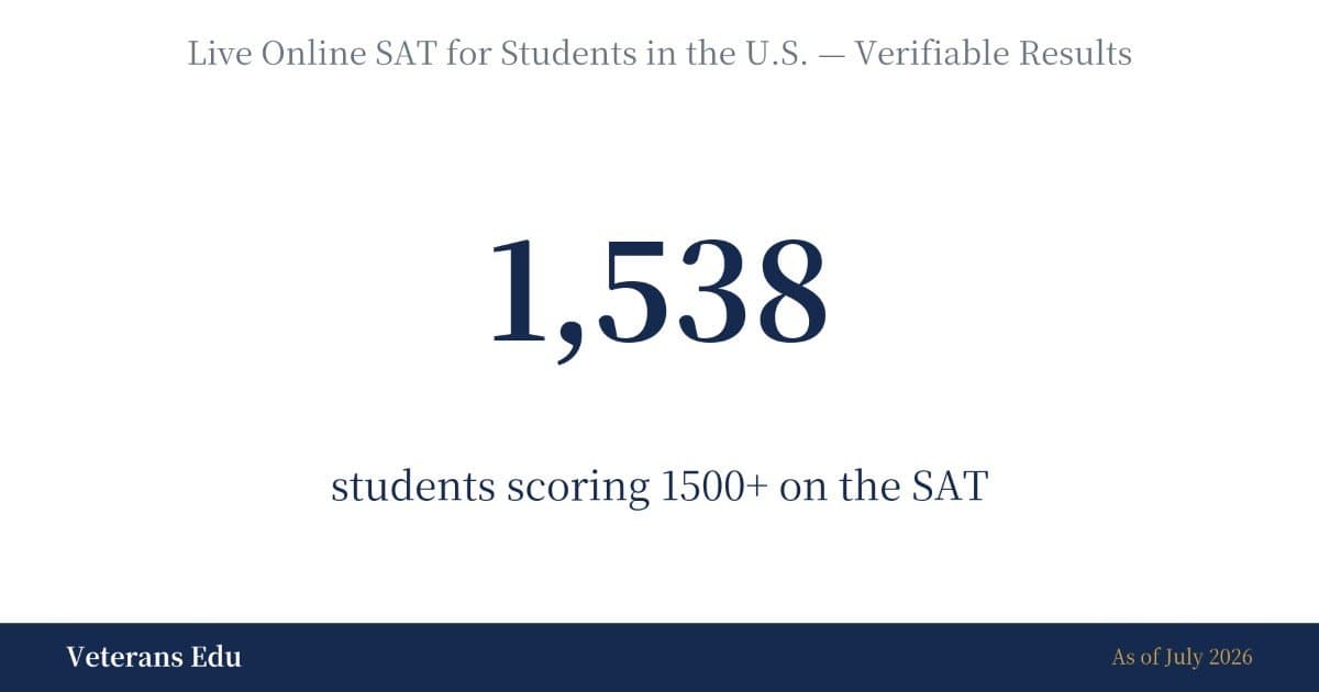 Veterans Edu Expands U.S. Time-Zone SAT Classes for Korean Students Abroad
