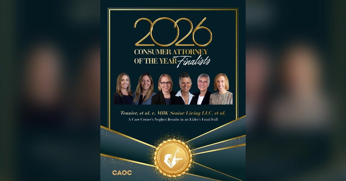 Stebner Gertler & Guadagni Attorneys Named Finalists for CAOC's 2026 Consumer Attorney of the Year Award