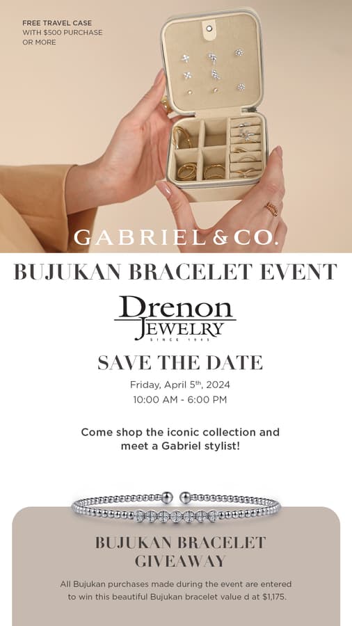 Drenon Jewelry to Showcase Gabriel & Co.'s Bujukan Bracelet Collection in Exclusive Trunk Show