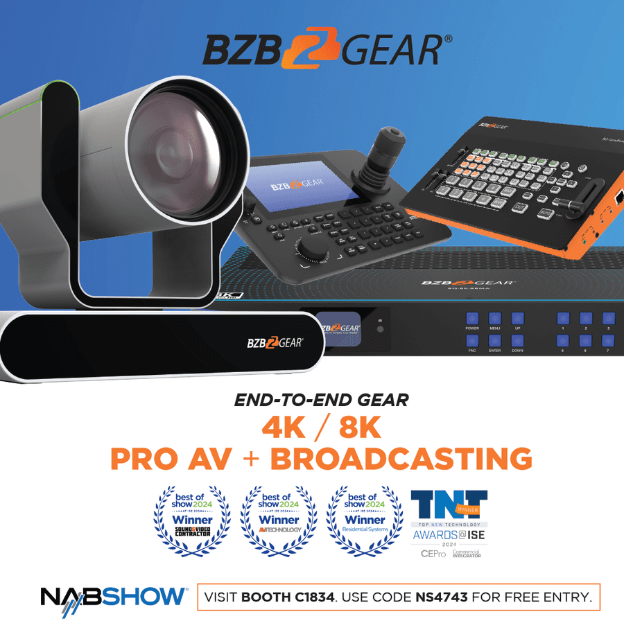 BZBGEAR to Showcase Cutting-Edge Pro AV and Broadcasting Solutions at NAB Show 2024