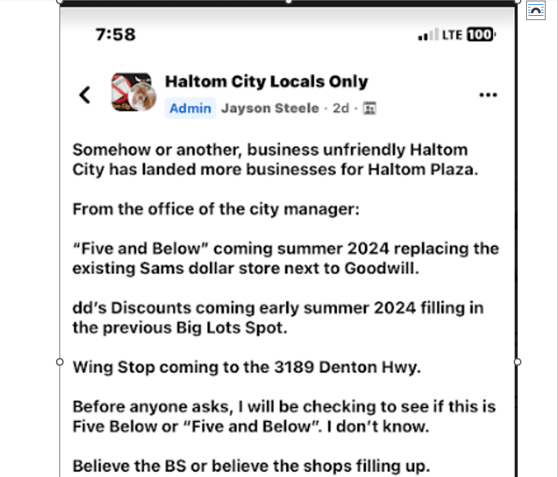 Haltom City Faces Economic Decline Amid Business Closures and Population Loss