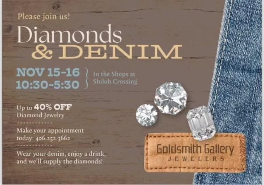 Goldsmith Gallery Jewelers to Host Innovative Diamonds and Denim Event in Billings