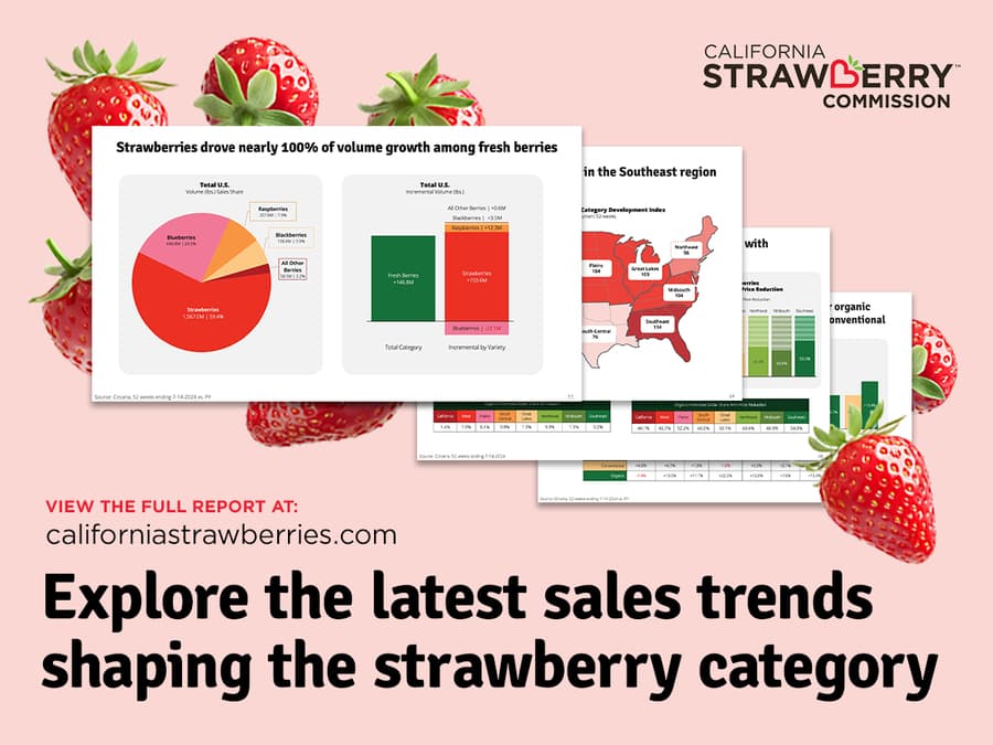 Strawberries Lead Berry Market Growth with 11% Volume Increase in 2024