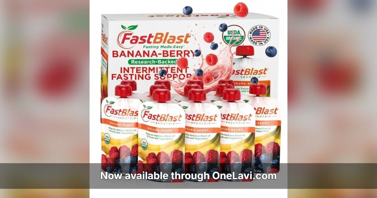 FastBlast USDA Organic Banana Berry Smoothie Pouches Launch on OneLavi