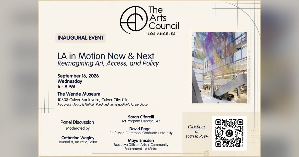 Arts Council of Greater Los Angeles Launches as Independent Nonprofit, Hosts Inaugural Event