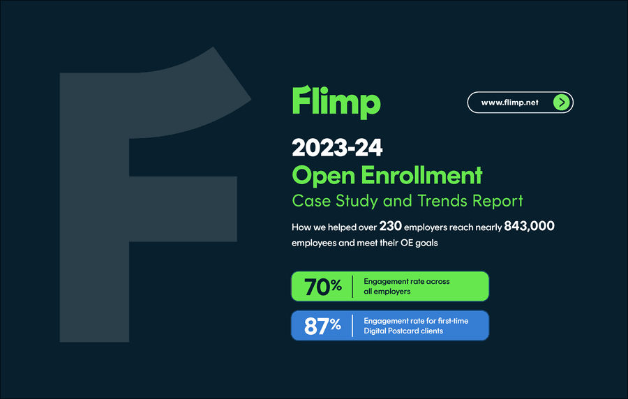 Flimp's 2023-24 Open Enrollment Report Highlights Surge in Employee Engagement Through Digital Benefits Communication