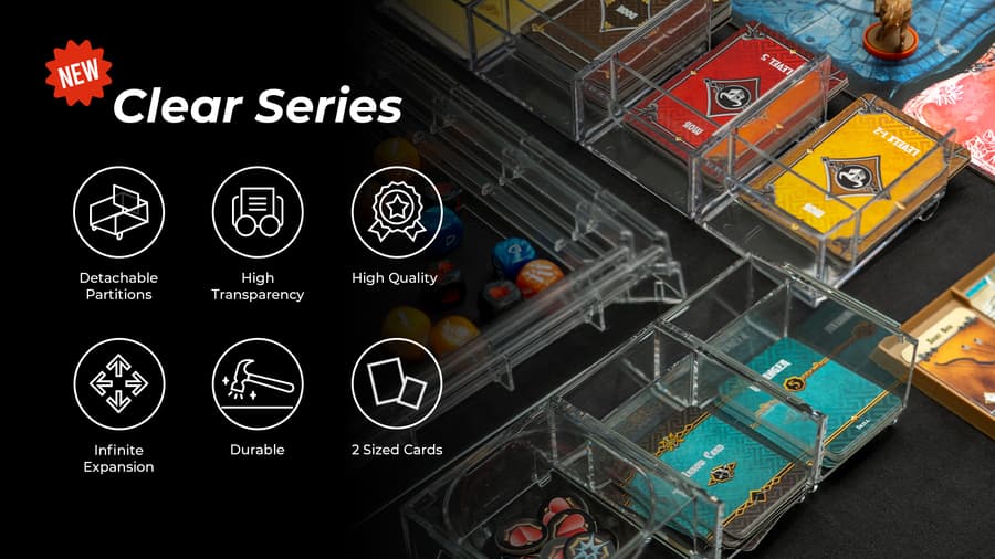 BoardM Launches New Clear Series on Kickstarter to Revolutionize Board Game Organization
